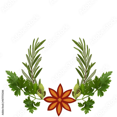 herbs and spices tangled