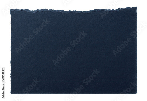 Torn piece of navy blue cardstock