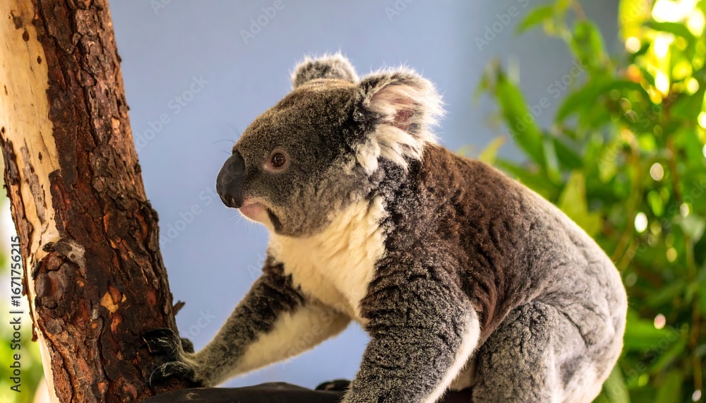 Fototapeta premium Close-up of a koala resting on a tree