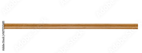 Light brown wood oak baseboard isolated on a transparent background. PNG.