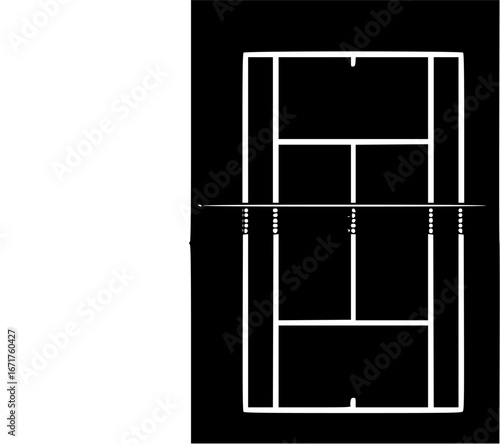Tennis court icon vector set