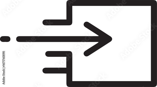 Modern digital login icon representing secure access and forward movement