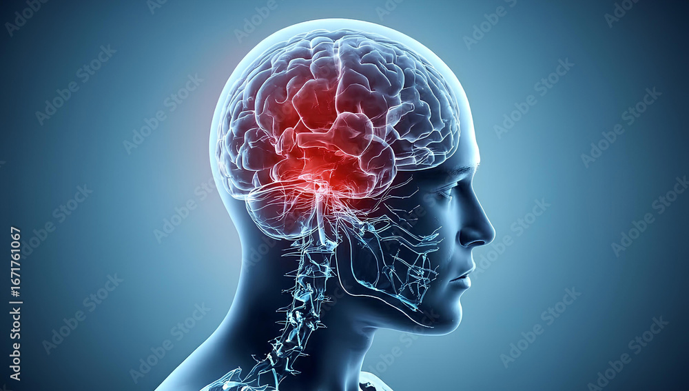 Obraz premium Neurological Disorder, Migraine, or Headache