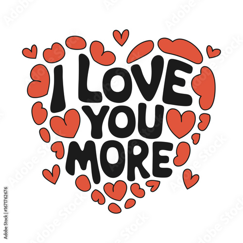 Heartfelt Declaration of Love A Sweet Message with Hearts on Valentine's Day