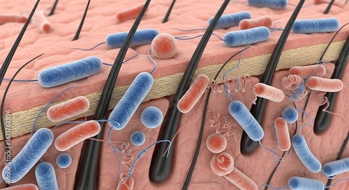 Human Skin Microbiome Bacteria.