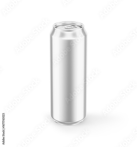 Drink Aluminium Can Soda 450mL White Blank Glossy