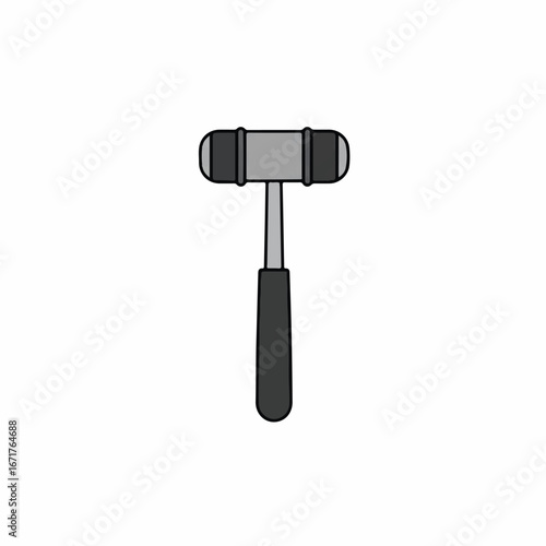 Reflex hammer used by doctor to test reflexes during neurological examination in hospital, ensuring patient's health and wellbeing.