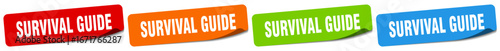 survival guide sticker. survival guide sticker set on white background