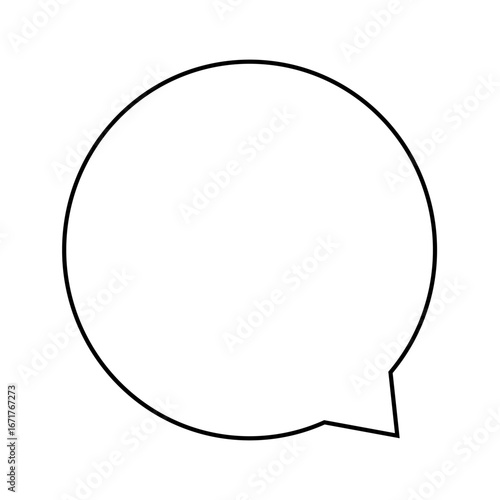 円形空白 シンプル吹き出しマーク〜Circular blank simple speech bubble mark〜