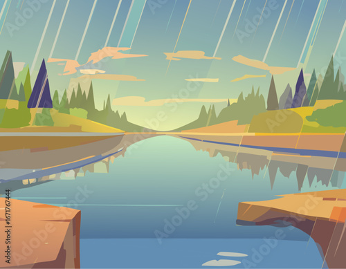 湖と風景