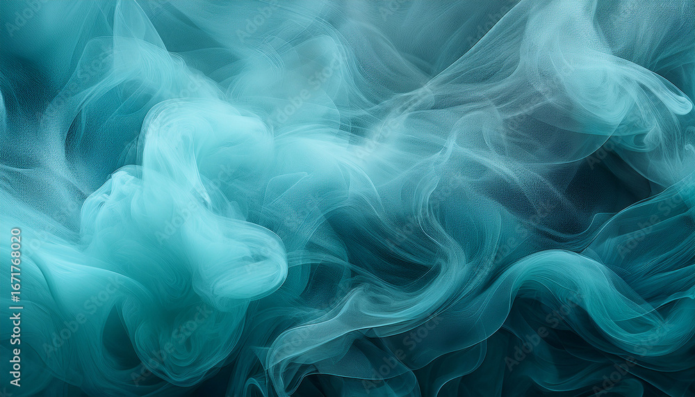 Fototapeta premium smoky textured blue and teal background with subtle ambiance and ethereal quality