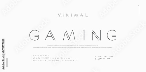Minimal modern logo alphabet fonts. Typography minimalist urban sans serif digital fashion future creative logos fonts. vector illustration
