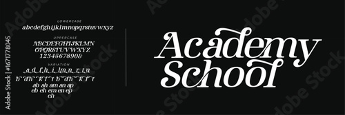 Elegant Font Uppercase Lowercase And Number. Classic Lettering Minimal Fashion Designs. Typography modern serif fonts regular decorative vintage concept. vector illustration
