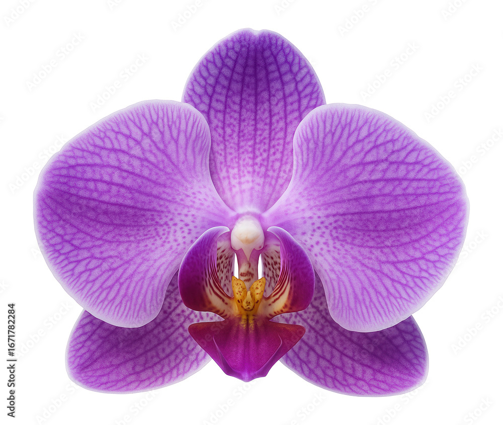 Fototapeta premium Purple orchid with intricate patterns