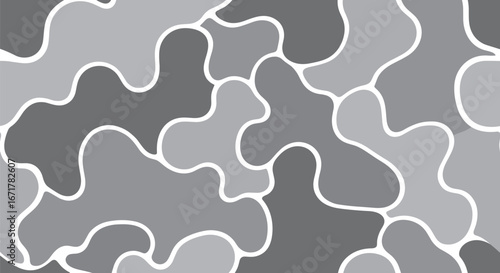 Abstract Gray Camouflage Pattern – Modern Monochrome Camo Design