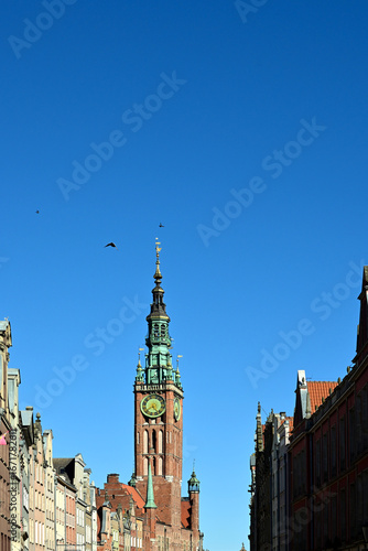 Gdansk Main Town Hall. The town hall's tower view. Gdansk, Poland