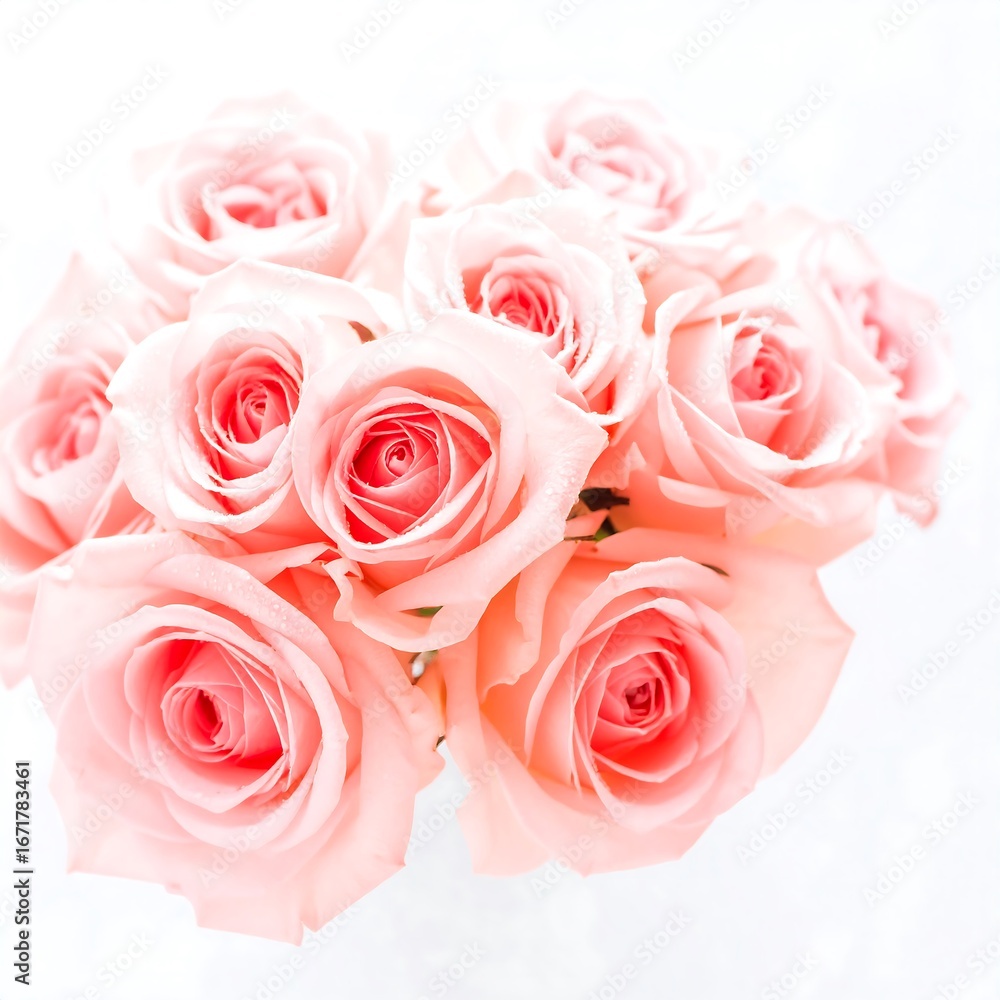 Naklejka premium Close-up of delicate pink roses