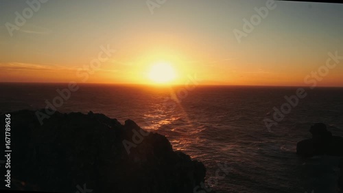Experience the breathtaking sunset at Cape St. Vincent lighthouse in Sagres, Portugal