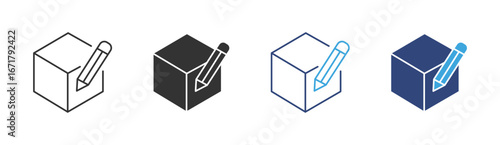 Prototyping icon set , Product Design  icon set in outline and flat style , vector illustration. 