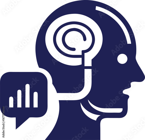 Speech Recognition silhouette vector icon on white background