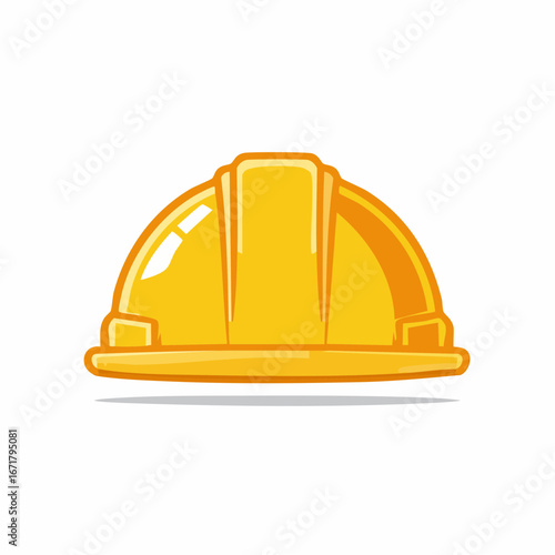 Yellow hard hat protects head on construction site, ensuring safety and compliance with regulations, promoting workplace security.
