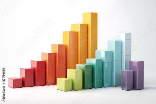 Dynamic color bar graph visually representing growth and progress towards financial success and business expansion Free Download Dynamic color bar graph visually representing growth and progress towards financial success and business expansion - GFXLoad