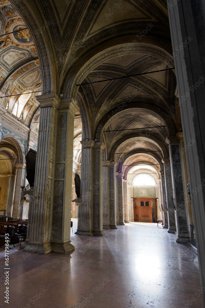 Obraz premium Interior of the historic Santa Maria della Passione church in Milan, Italy