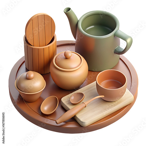 cup of coffee and teapot