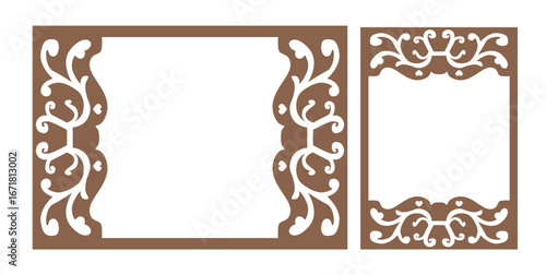 Decorative vintage-style frames inspired by old wooden windows
