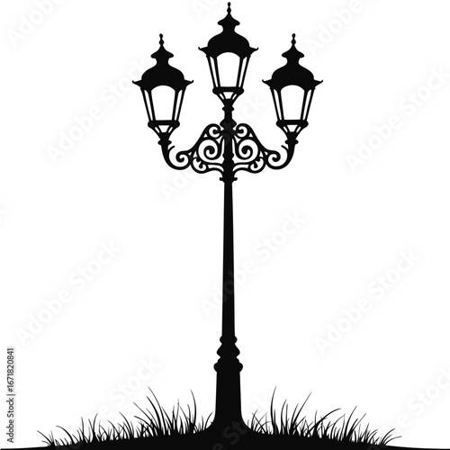 street lamp vector