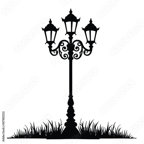 street lamp vector