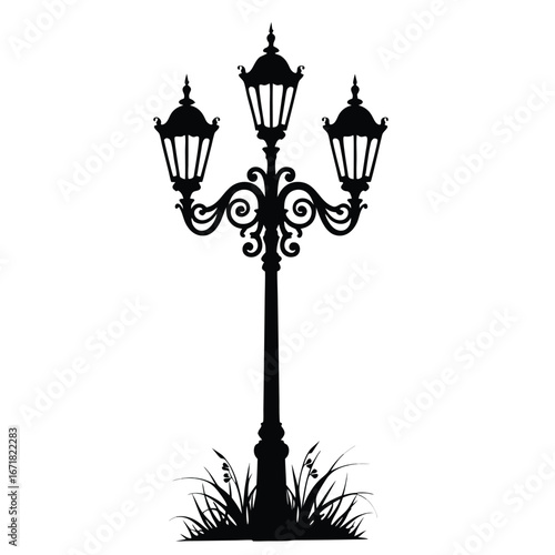 street lamp vector