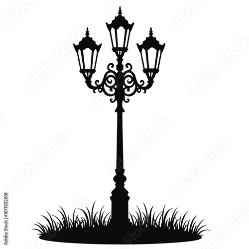 street lamp vector