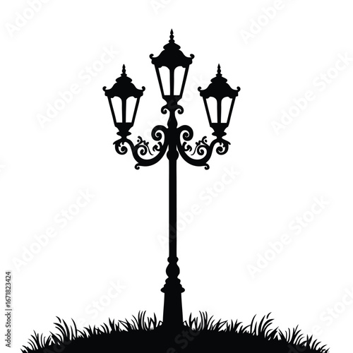 street lamp vector