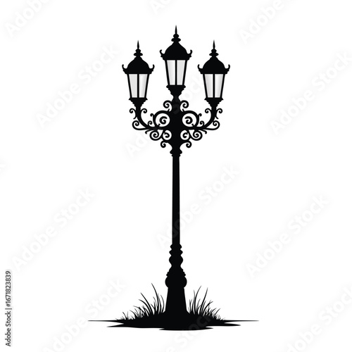 street lamp vector