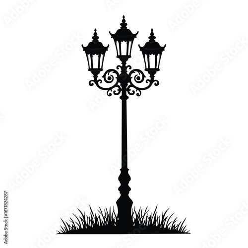 street lamp vector