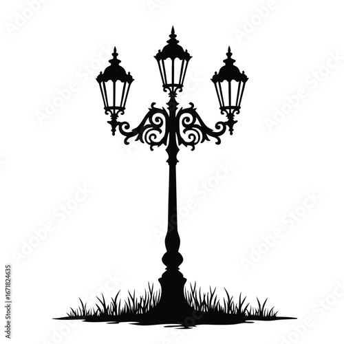 street lamp vector