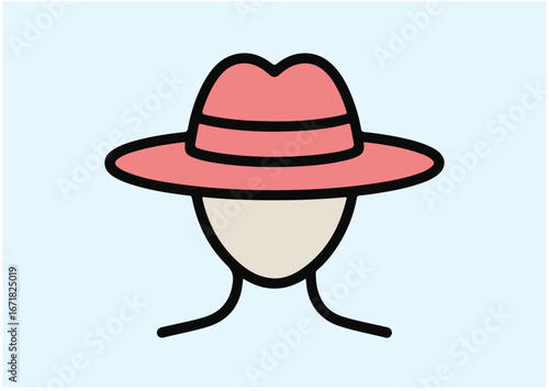 Female hat icon, female hat vector
