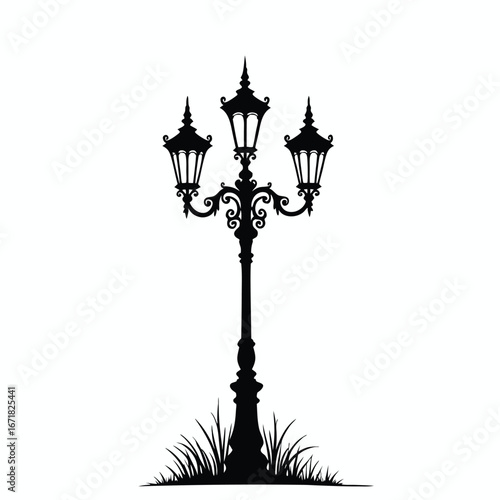 street lamp vector