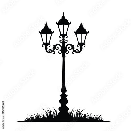 street lamp vector