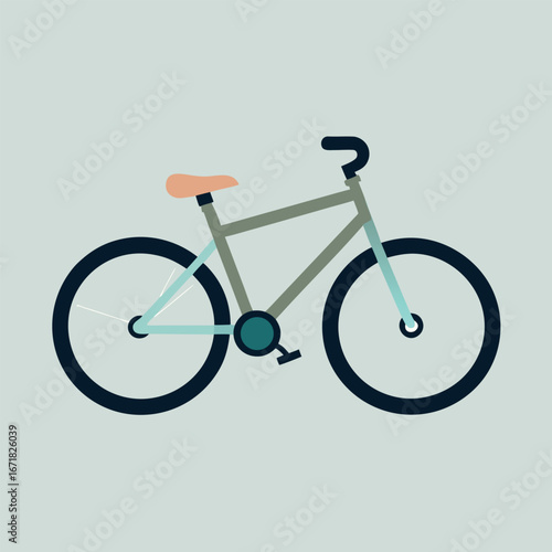 Isolated bicycle illustration with vibrant color options