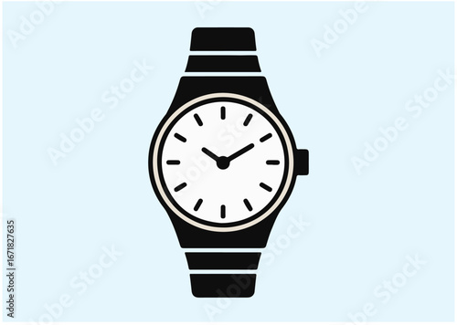Classic wrist watch icon, Classic wrist watch vector