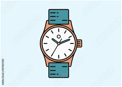 Classic wrist watch icon, Classic wrist watch vector