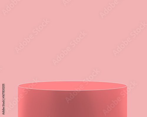 Pastel Pink Podium Display for Product Showcase