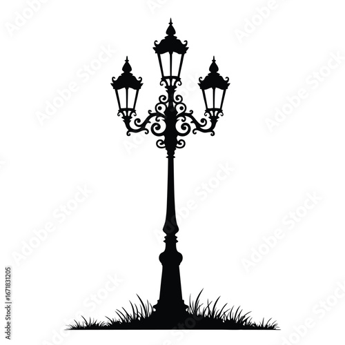 street lamp silhouette