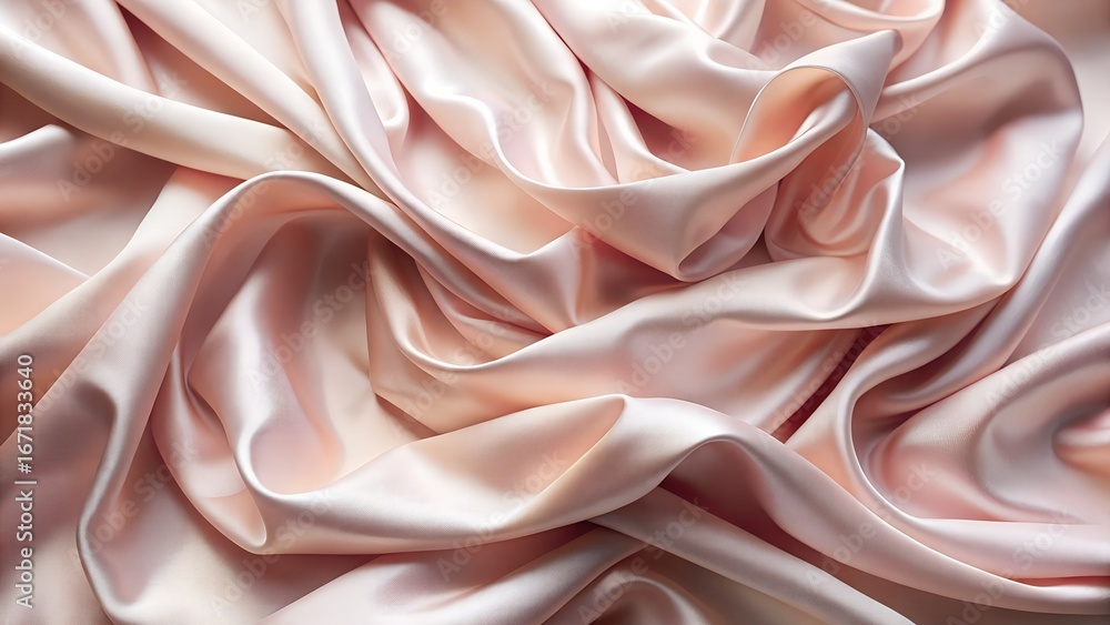 Obraz premium Romantic Soft Silk Cloth in Pale Pink Tones High