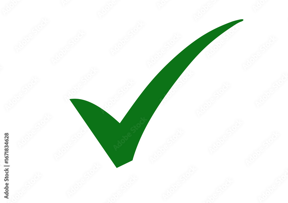 Green check mark isolated on transparent background Green check mark isolated on transparent background