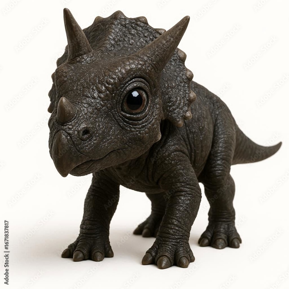Fototapeta premium Baby dinosaur on white background
