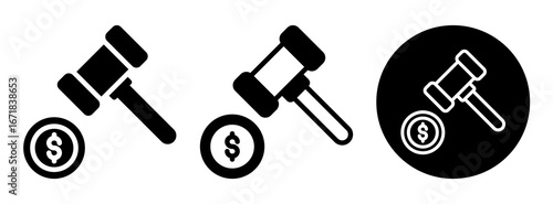 Auction Icon Collection Glyph & Mixed Style