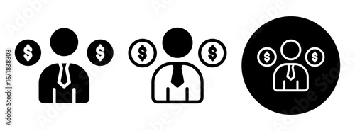 Broker Icon Collection Glyph & Mixed Style